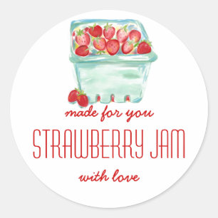 Basket of Strawberries Jam Labels