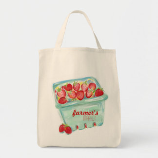 Basket of Strawberries Market Tote Bag