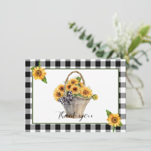 Basket of sunflowers  holiday card
