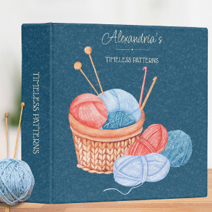 Basket of Yarn Knitting & Crochet Pattern Binder