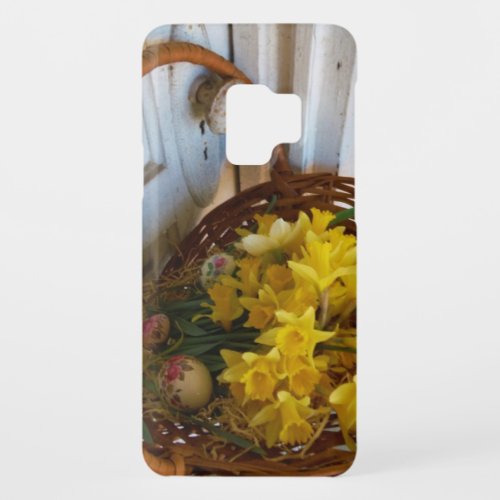 Basket of Yellow Daffodilswhite antique door Case_Mate Samsung Galaxy S9 Case