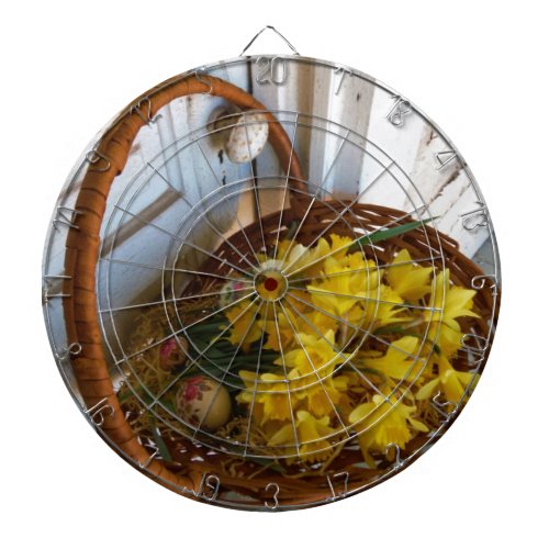 Basket of Yellow Daffodilswhite antique door Dartboard