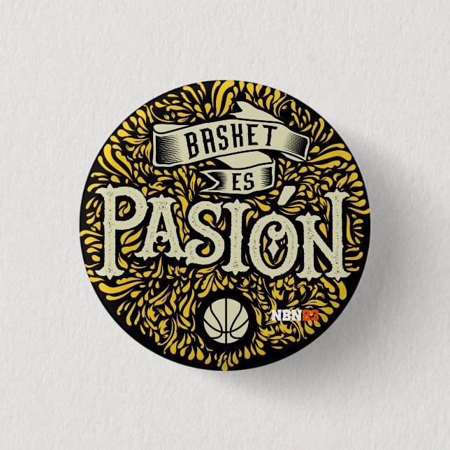 Basket plate is Passion NBN23 Pinback Button (Front)