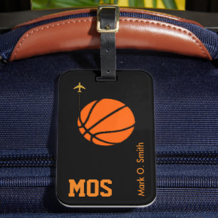 Basket Player's Luggage Tag