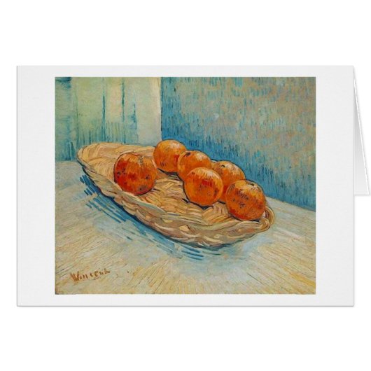Basket, Six Oranges (F395) Van Gogh Fine Art (Front Horizontal)