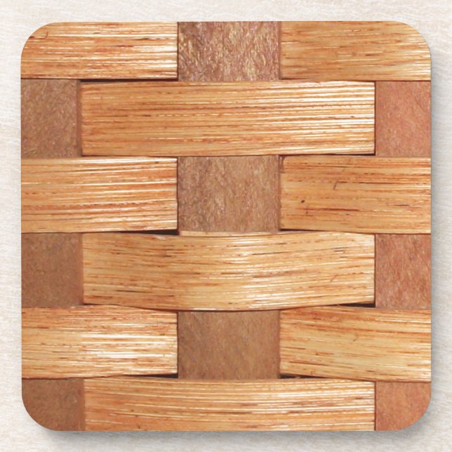 Basket Weave Beverage Coaster (Front)