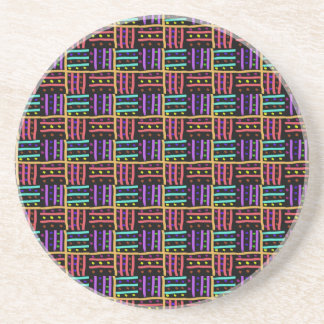 Basket Weave Colorful 3D Illusion  Coaster