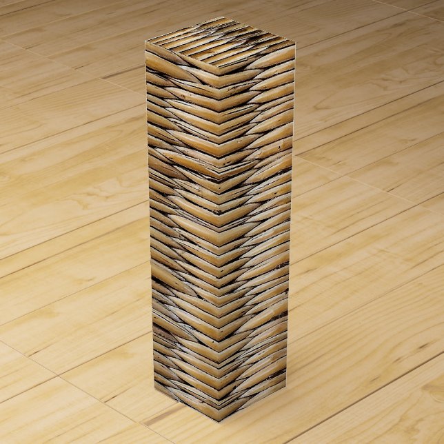 Basket Weave Macro Wine Box (Front)