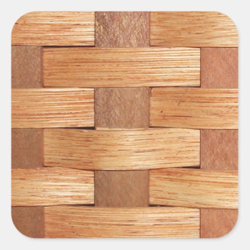 Basket Weave Pattern Square Sticker