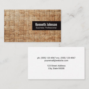 Basket Weave Rope Business Card