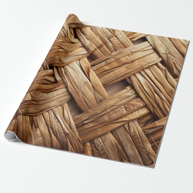 Basket Weave Wrapping Paper (Unrolled)