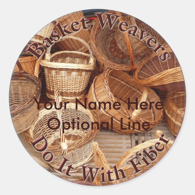 Basket Weaving - Basket Weavers Do It With Fiber Classic Round Sticker (Front)