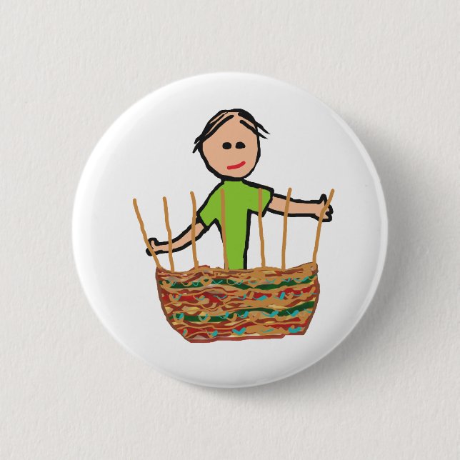 Basket Weaving Button (Front)