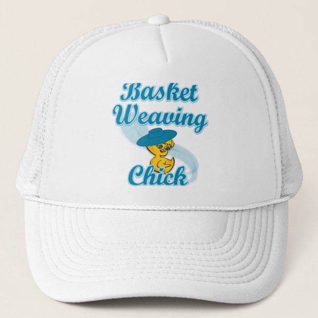 Basket Weaving Chick #3 Trucker Hat (Front)
