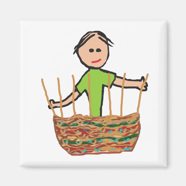 Basket Weaving Magnet (Front)