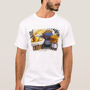 Basket with croissants and chocolate breads. T-Shirt