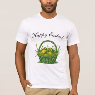 Basket with Easter Eggs Happy Easter T-Shirt