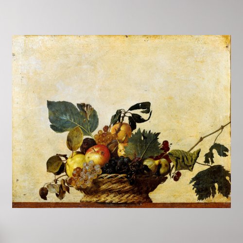 Basket with Fruit Caravaggio Poster