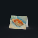 Basket with Six Oranges Van Gogh Fine Art Card<br><div class="desc">Still Life: Basket With Six Oranges, Vincent van Gogh, Arles March 1888. Oil on canvas, 45 x 54 cm. Private collection. F 395, JH 1363 Vincent Willem van Gogh (30 March 1853 – 29 July 1890) was a Dutch Post-Impressionist artist. Some of his paintings are now among the world's best...</div>