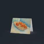 Basket with Six Oranges Van Gogh Fine Art Card<br><div class="desc">Still Life: Basket With Six Oranges, Vincent van Gogh, Arles March 1888. Oil on canvas, 45 x 54 cm. Private collection. F 395, JH 1363 Vincent Willem van Gogh (30 March 1853 – 29 July 1890) was a Dutch Post-Impressionist artist. Some of his paintings are now among the world's best...</div>