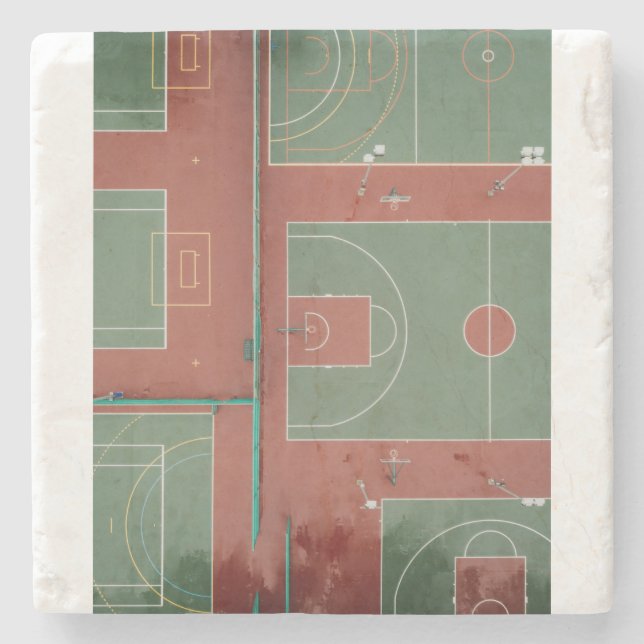 Basketball 110 stone coaster (Front)