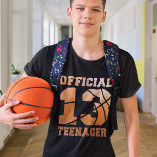 Basketball 13th Birthday Official Teenager Boy T-Shirt