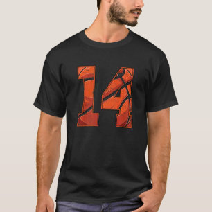 Basketball 14th Birthday Boy Girl Fourteen 14 Year T-Shirt