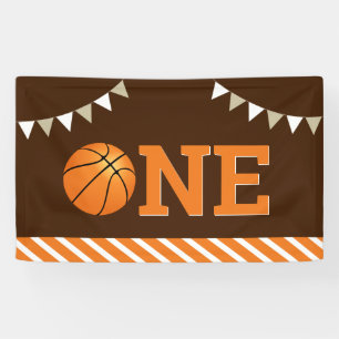 Basketball 1st Birthday Party Banner