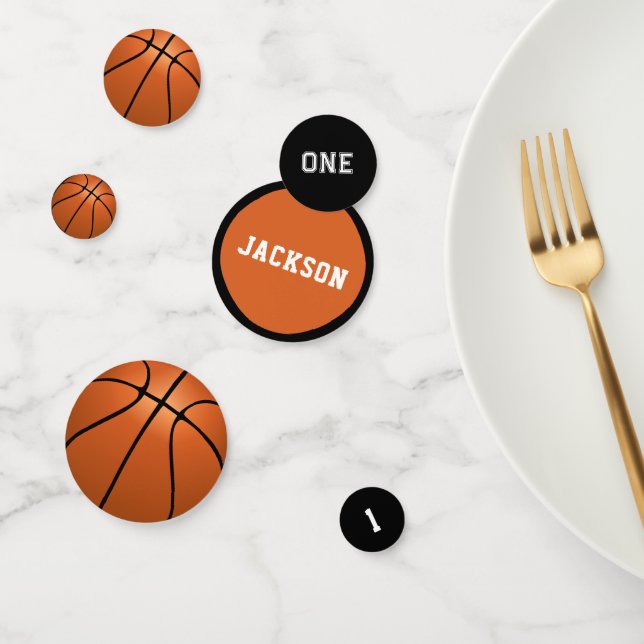Basketball 1st Birthday Unique Decor Confetti (Group)