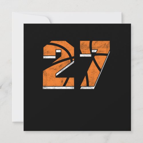 Basketball 27 th Birthday Celebration Sports Gift Invitation