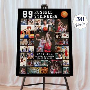 Basketball 30 Photo Collage Player Number Foam Board