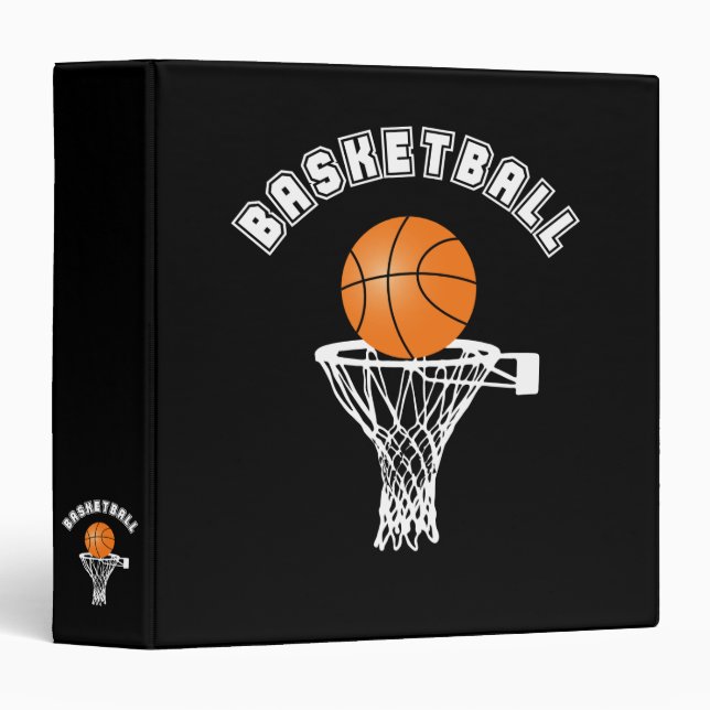 Basketball 3 Ring Binder (Front/Spine)