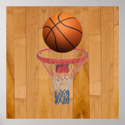 Basketball _ 3D Effect Poster