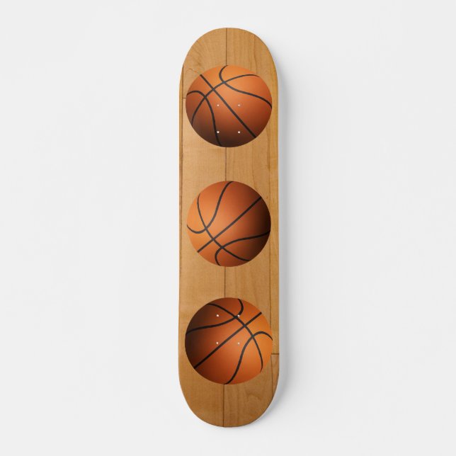Basketball - 3D Effect Skateboard Deck (Front)
