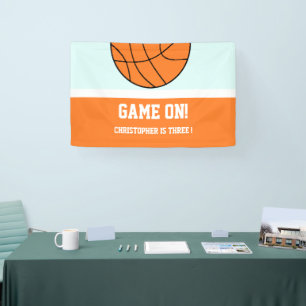 Basketball 3rd Birthday Banner