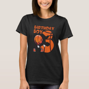 Basketball 3rd Birthday Boy Basketball Player 3 Ye T-Shirt