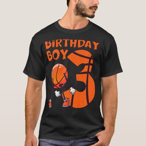 Basketball 3rd Birthday Boy Basketball Player 3 Ye T_Shirt
