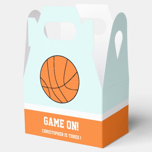 Basketball 3rd Birthday Favor Boxes (Opened)