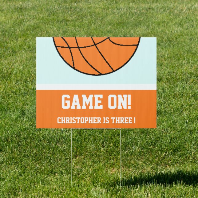 Basketball 3rd Birthday Sign (Insitu)