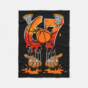 Basketball 67 Six Seven 6 7 Boys Funny Gen Alpha M Fleece Blanket