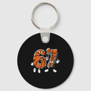 Basketball 67 Six Seven Cool Meme 6 7 Funny Drip N Keychain