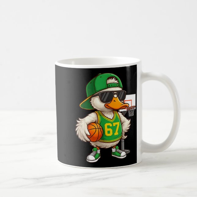 Basketball 67 Six Seven Funny Basketball Meme Drip Coffee Mug (Right)