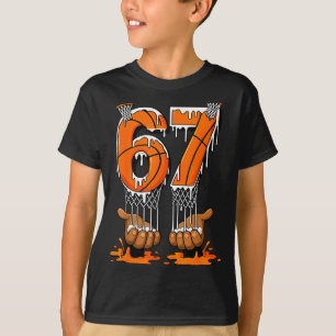 Basketball 67 Six Seven Funny Gen Alpha Meme Drip T-Shirt