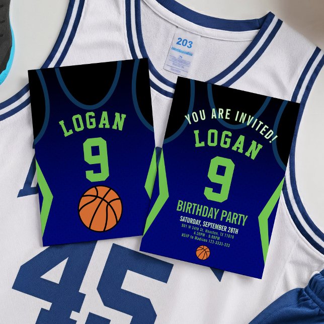 Basketball 9 Birthday Invitation  (Creator Uploaded)