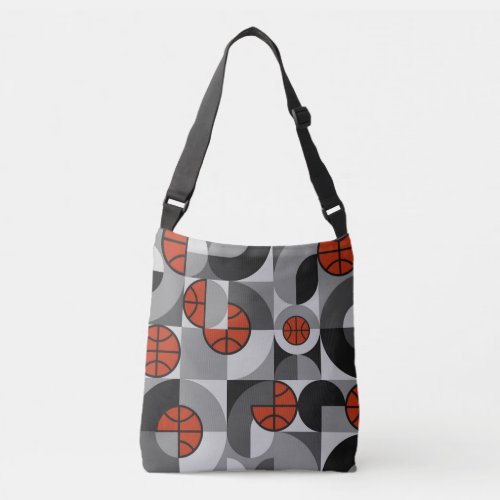 Basketball Abstract Geometric art Crossbody Bag