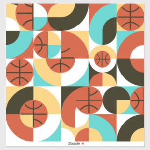 Basketball Abstract Geometric art Sticker
