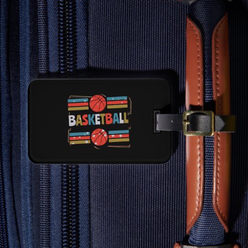 Basketball Abstract Word Art - Minimalist Luggage Tag