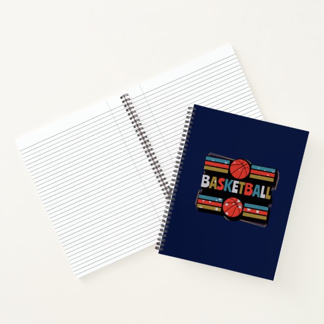 Basketball Abstract Word Art - Minimalist Notebook (Inside)