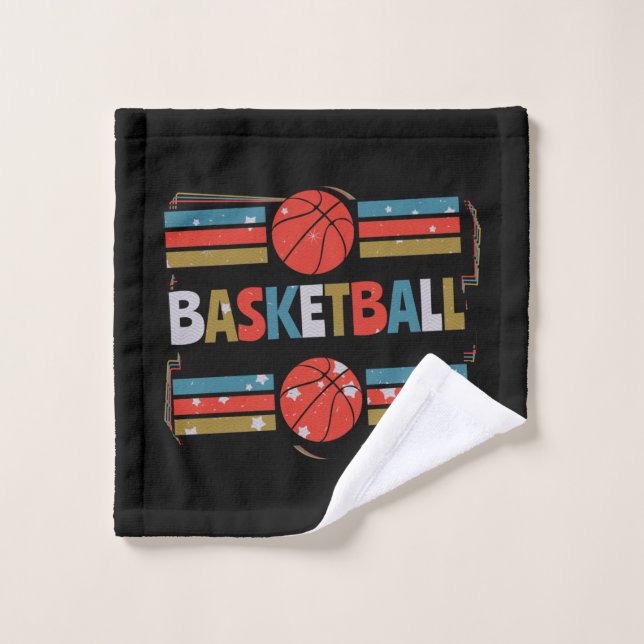 Basketball Abstract Word Art - Minimalist Wash Cloth (Wash Cloth)