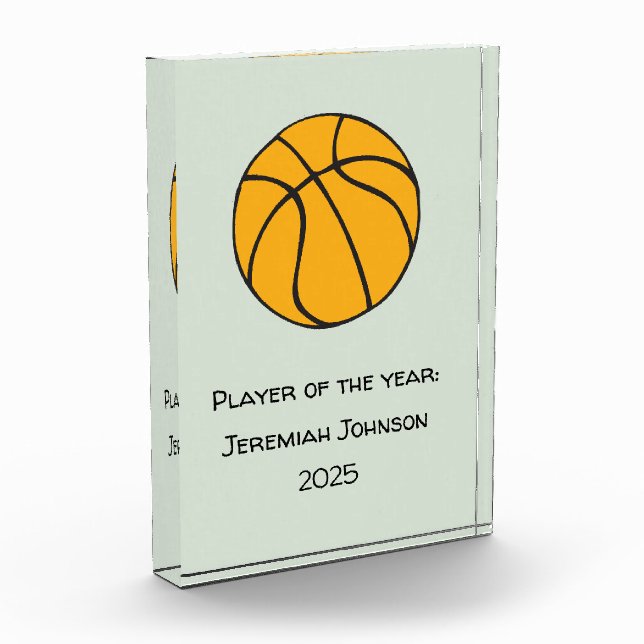 Basketball Acrylic Award (Left)